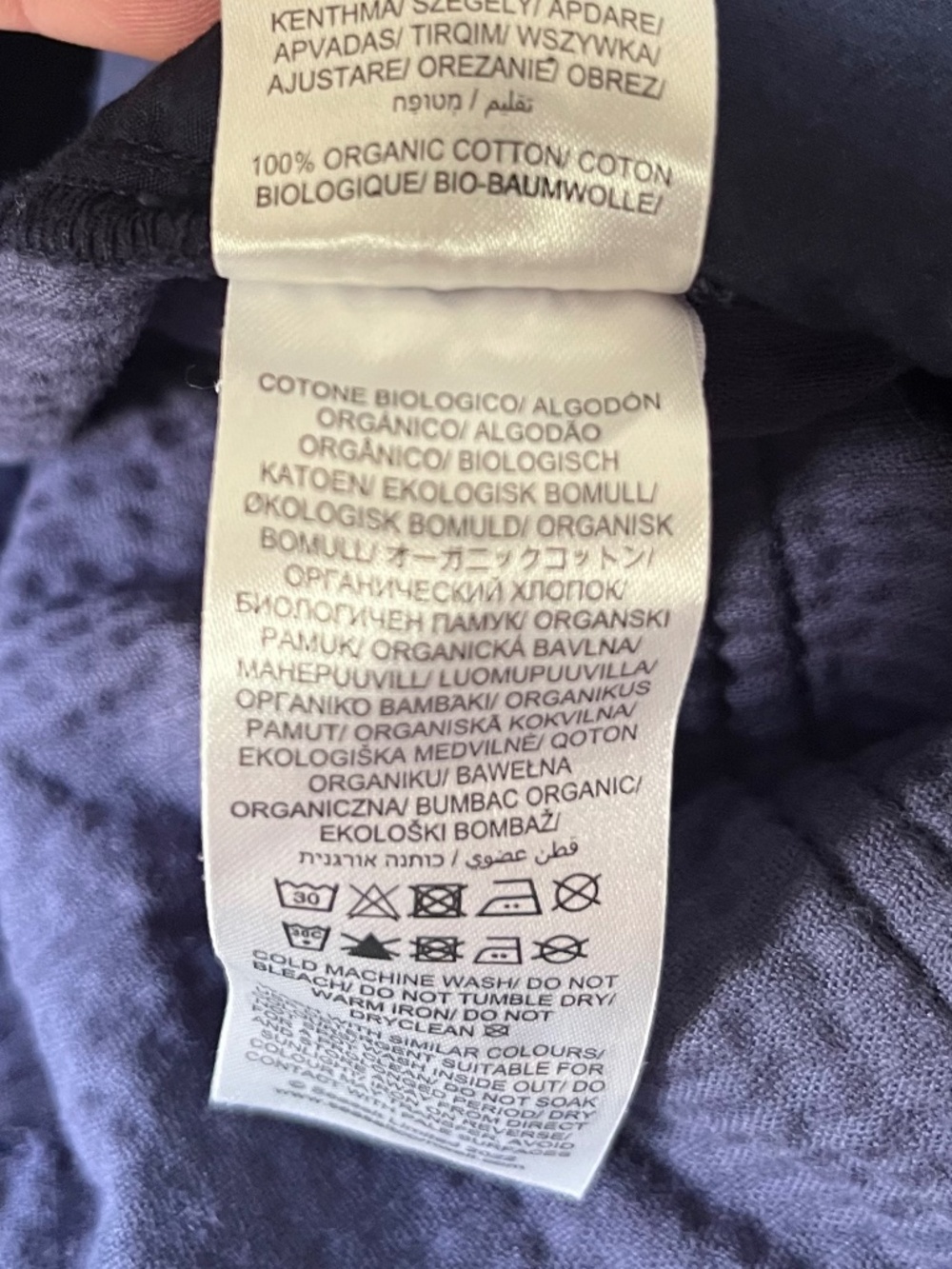 Seasalt Cornwall Asphodel Navy Blue Crop Wide Leg Corduroy Pants Size 10 - Picture 9 of 9